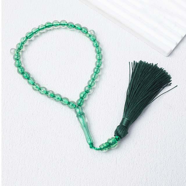 Crystal Tassel Muslim Prayer Bracelet with 33 Arabic Beads - Middle Eastern Style.
Crystal Tassel Muslim Prayer Bracelet with 33 Arabic Beads - Middle Eastern Style.