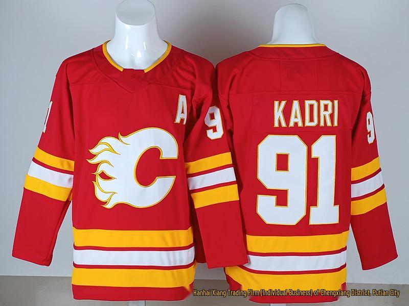 Cross-Border Ice Hockey Jerseys: Flames Team #10, #11, #91—Embroidered Hockey Uniforms S
Cross-Border Ice Hockey Jerseys: Flames Team #10, #11, #91—Embroidered Hockey Uniforms S