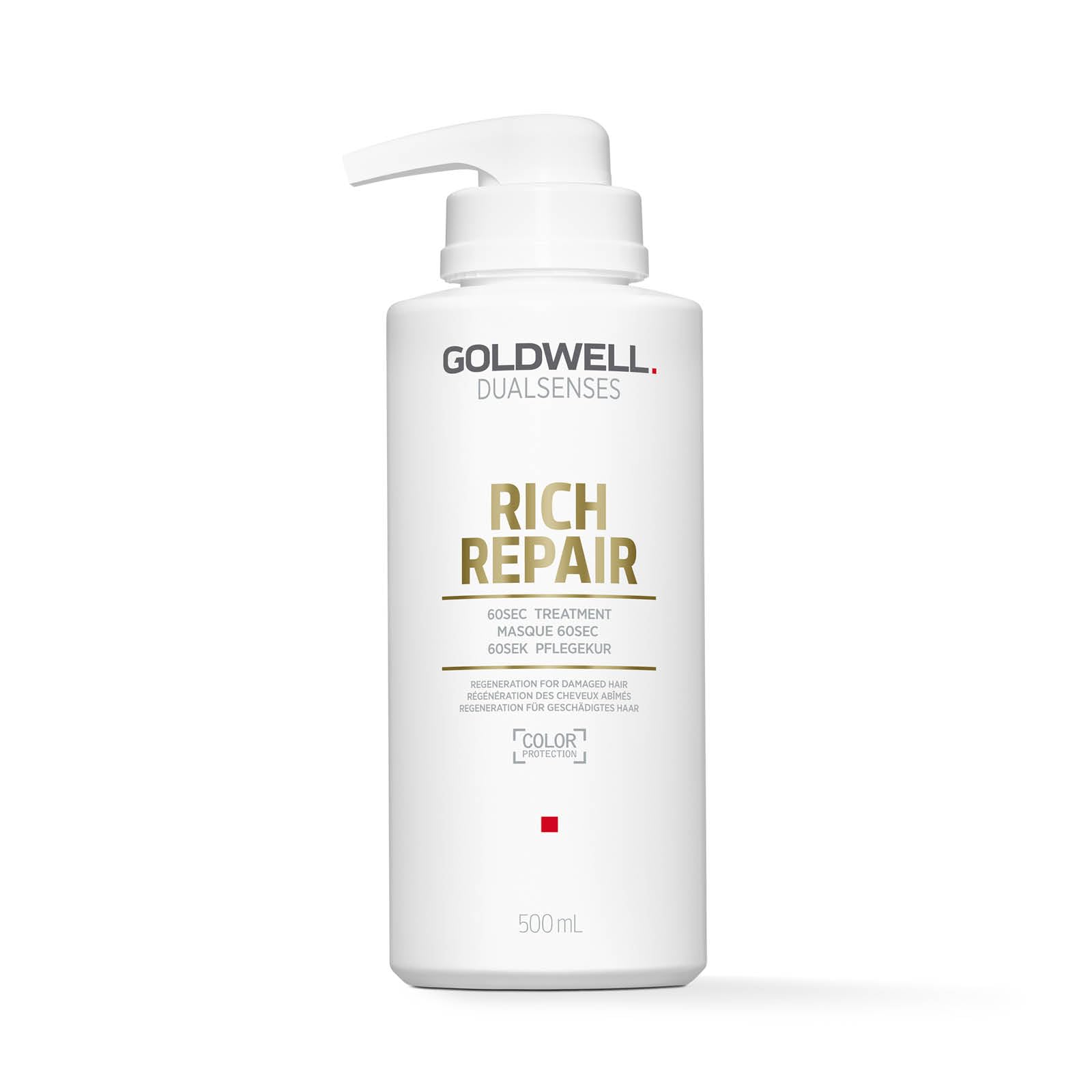 Goldwell Dual Senses Rich Repair 60Sec Treatment (Regeneration For Damaged Hair) 500ml16.9oz
Goldwell Dual Senses Rich Repair 60Sec Treatment (Regeneration For Damaged Hair) 500ml16.9oz