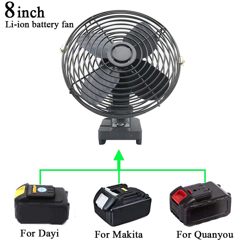 8 Inch Electric Fan Floor Fan Household Desktop Fan Outdoor Camping Fan For Makita For Dayi For Quanyou 18V 20V Li-ion Battery
8 Inch Electric Fan Floor Fan Household Desktop Fan Outdoor Camping Fan For Makita For Dayi For Quanyou 18V 20V Li-ion Battery