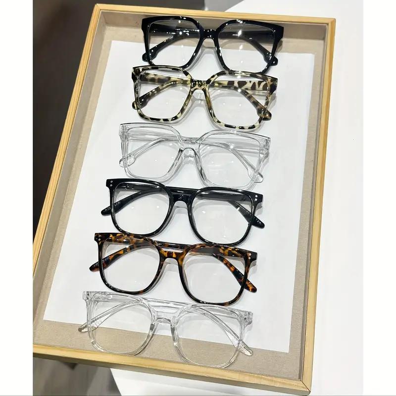 6Pcs Casual Fashion Square Frame Set Glasses with Transparent Lenses for Protection Against Blue Light Damage from Electronic Sc
6Pcs Casual Fashion Square Frame Set Glasses with Transparent Lenses for Protection Against Blue Light Damage from Electronic Sc