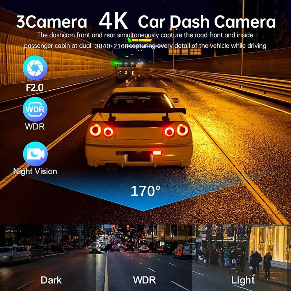 Автомобильный видеорегистратор Ultra HD 4K WiFi с GPS, 3-канальный, с функцией помощи при движении задним ходом, функцией циклической записи, датчиком движения, автомобильными аксессуарами NONE
Автомобильный видеорегистратор Ultra HD 4K WiFi с GPS, 3-канальный, с функцией помощи при движении задним ходом, функцией циклической записи, датчиком движения, автомобильными аксессуарами NONE