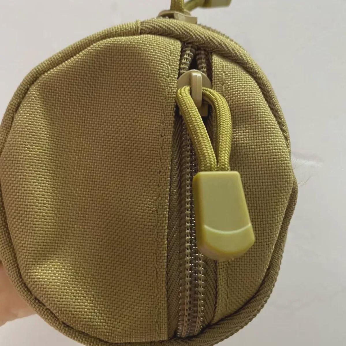 Tactical Military Coin & Key Waist Pouch - Portable Round Storage Bag Khaki Mini Round Bag 
Tactical Military Coin & Key Waist Pouch - Portable Round Storage Bag Khaki Mini Round Bag
