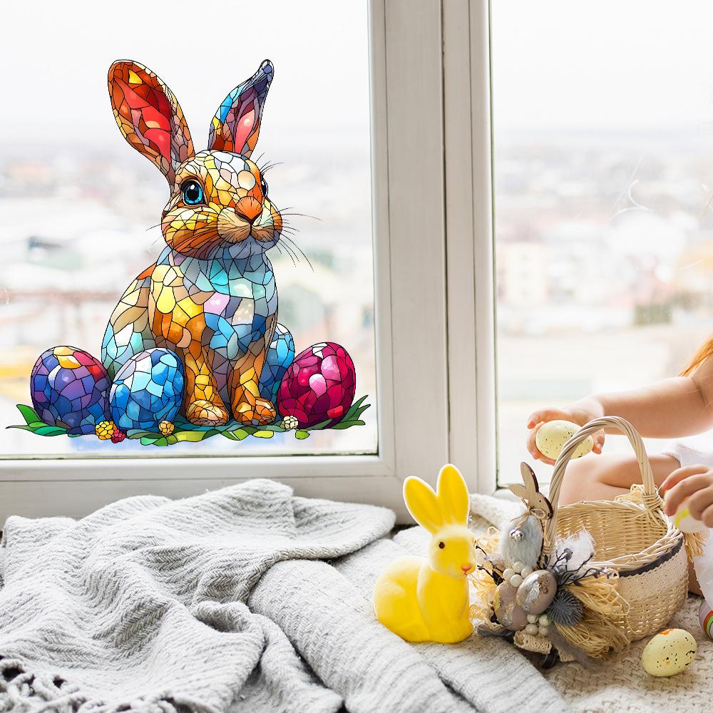 Cartoon Painted Rabbit Easter Eggs Glass Window Beautification and Decoration Electrostatic Uv Window Stickers
Cartoon Painted Rabbit Easter Eggs Glass Window Beautification and Decoration Electrostatic Uv Window Stickers