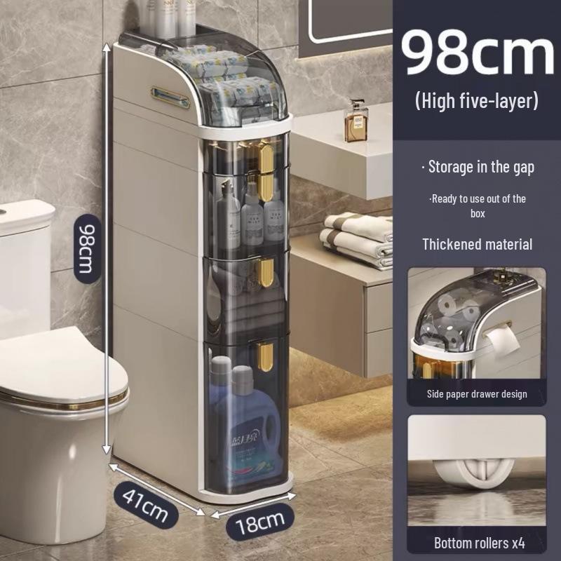 Надвузька ванна шафа зі шухлядою /
Надвузька ванна шафа зі шухлядою /