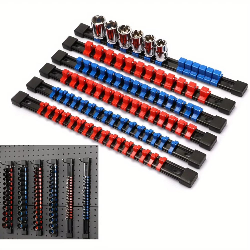 3Pcs/Set 1/4 3/8 1/2 Socket Clip Rail Holder Universal Socket Organizer For Socket синій
3Pcs/Set 1/4 3/8 1/2 Socket Clip Rail Holder Universal Socket Organizer For Socket синій