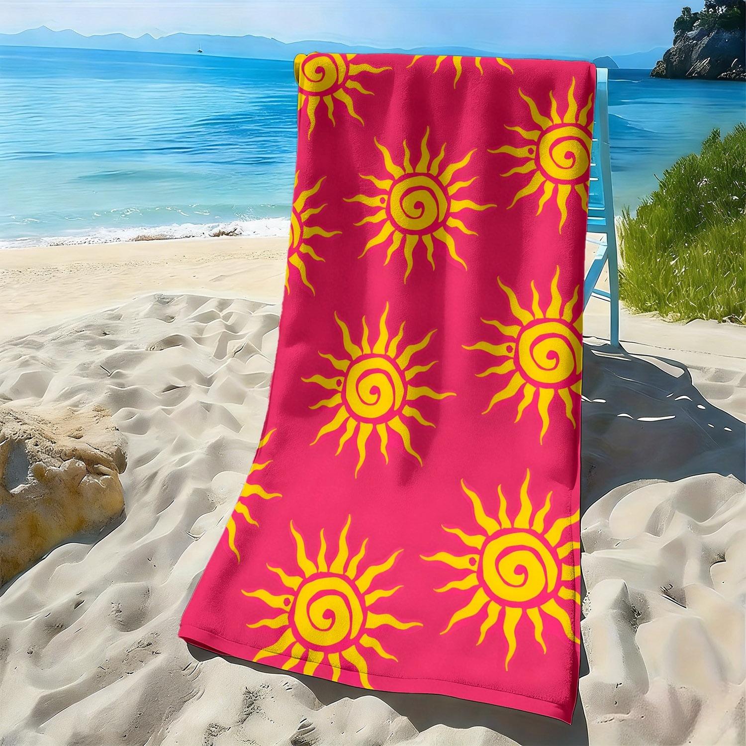Yellow sun pattern foundation polyester microfiber beach towel is highly absorbent, suitable for swimming and beach outings W40*H60(CM)
Yellow sun pattern foundation polyester microfiber beach towel is highly absorbent, suitable for swimming and beach outings W40*H60(CM)