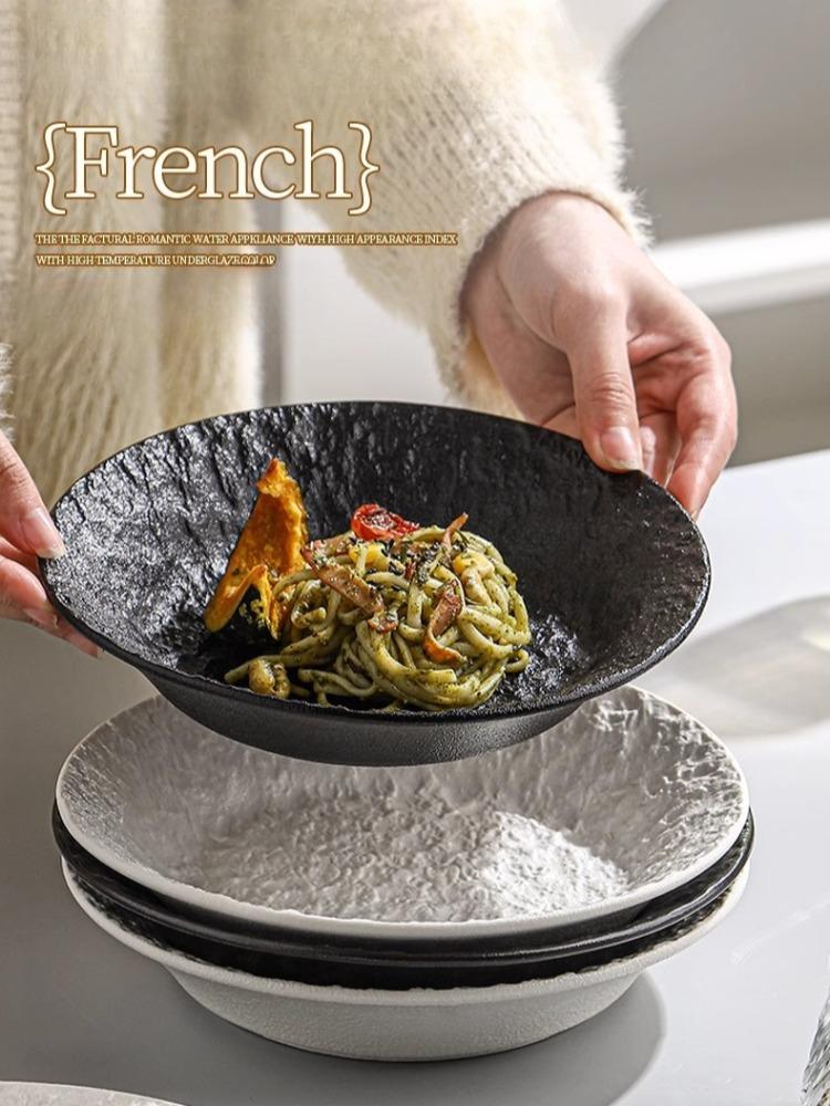 Creative Black Frosted Ceramic Dish Plate Home Dinner Fish Plate Irregular Stone Grain Western Plate Hotel Restaurant Tableware
Creative Black Frosted Ceramic Dish Plate Home Dinner Fish Plate Irregular Stone Grain Western Plate Hotel Restaurant Tableware