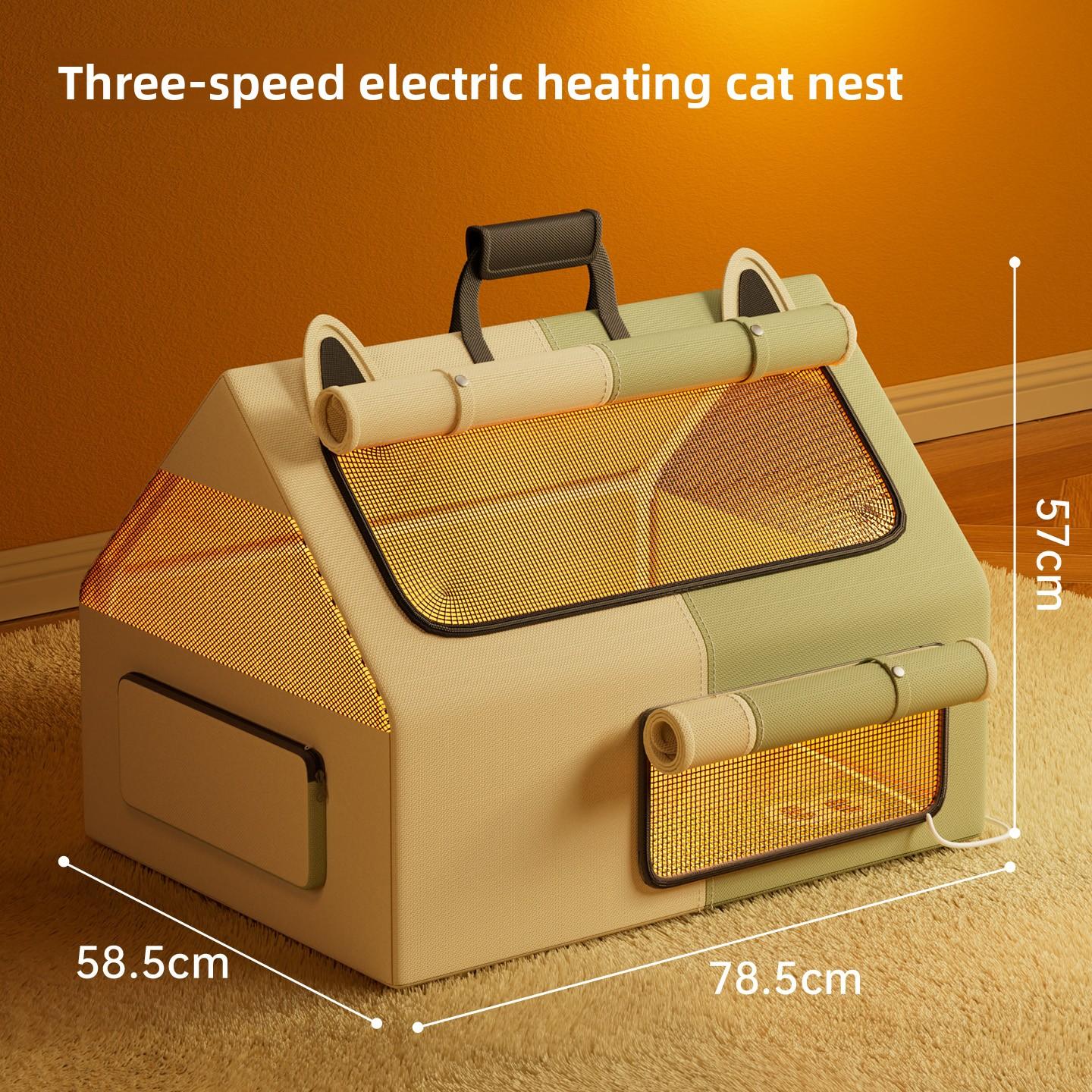 Winter Heated Cat House Cozy Safety Tent for Kittens Plush Electric Heating Mat for Cats Deluxe Maternity Nest for Pregnant Cats
Winter Heated Cat House Cozy Safety Tent for Kittens Plush Electric Heating Mat for Cats Deluxe Maternity Nest for Pregnant Cats