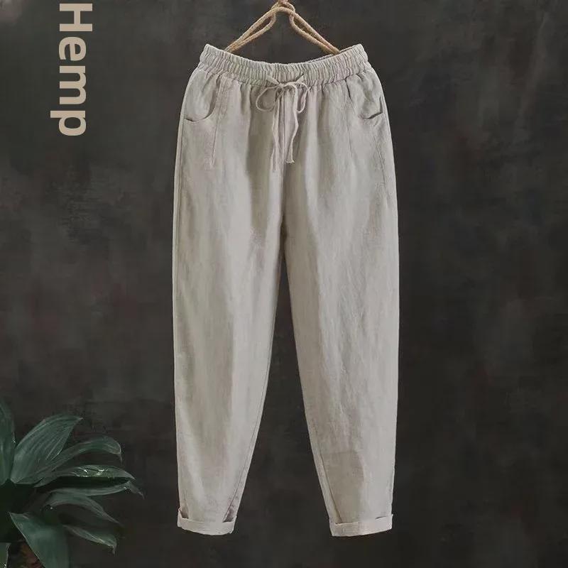 2024 Summer Women s Loose Cotton Linen Carrot Pants - Plus Size, Retro, Versatile Harem Style, Cropped Length. L чорний
2024 Summer Women s Loose Cotton Linen Carrot Pants - Plus Size, Retro, Versatile Harem Style, Cropped Length. L чорний