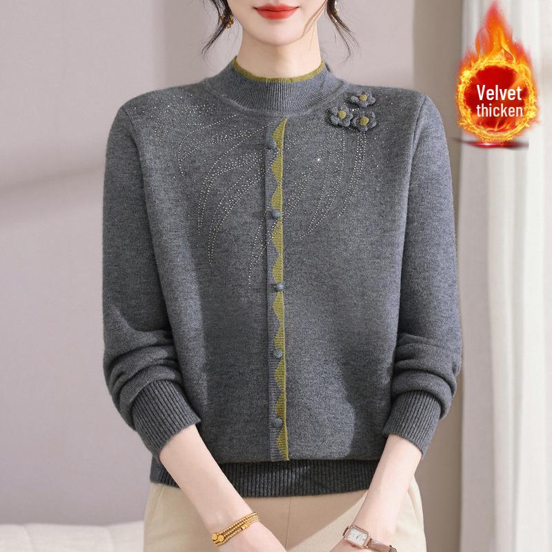 Autumn/Winter Stylish Knitwear for Middle-Aged Women: Loose, Fashionable Tops 2XL (Weight 110-130 Jin) серый
Autumn/Winter Stylish Knitwear for Middle-Aged Women: Loose, Fashionable Tops 2XL (Weight 110-130 Jin) серый