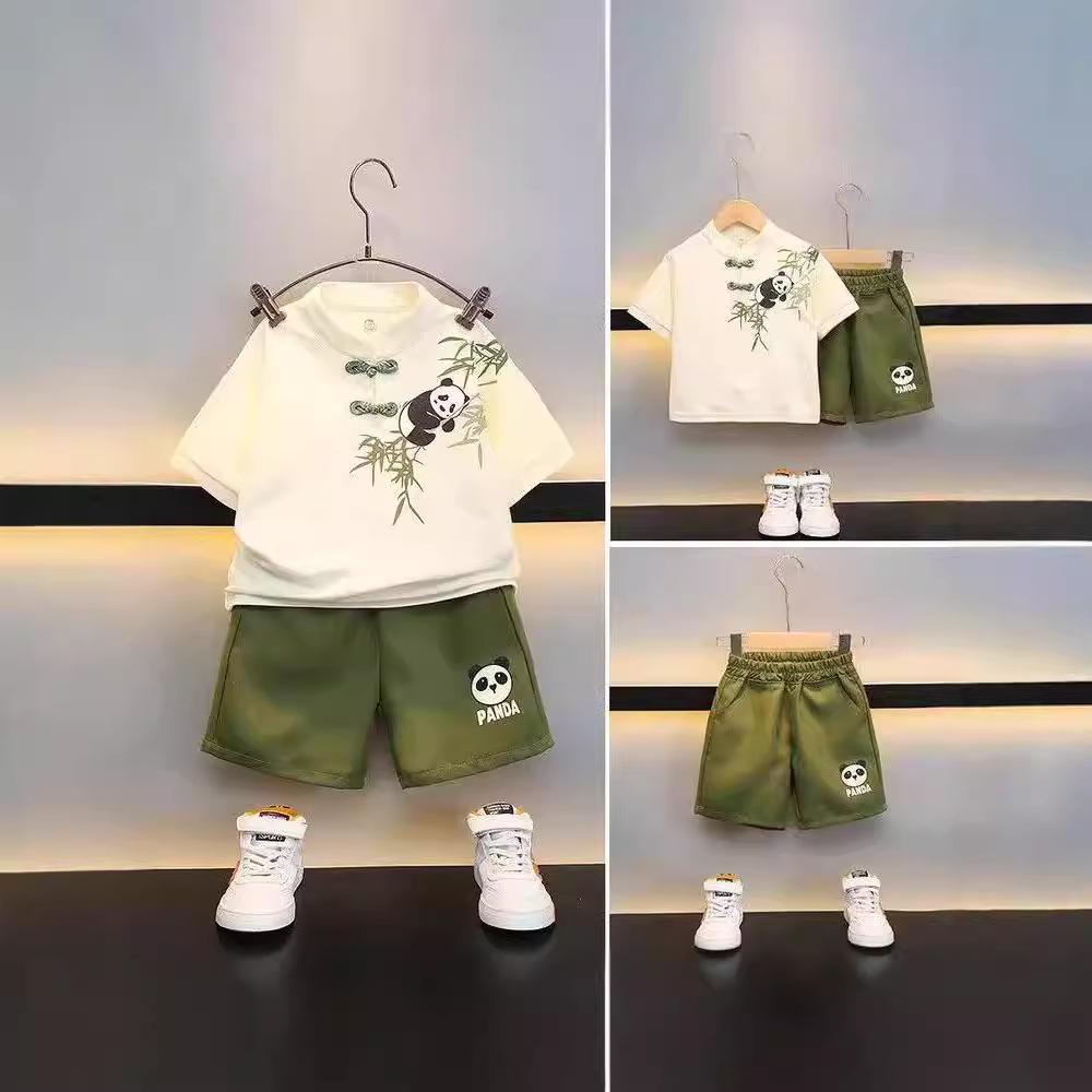 Boys Summer Cartoon Hanfu Set: Short-Sleeve National Style Top & Bottoms, Small/Medium Sizes 90 cm зелёный
Boys Summer Cartoon Hanfu Set: Short-Sleeve National Style Top & Bottoms, Small/Medium Sizes 90 cm зелёный
