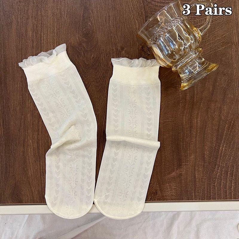 3 Pairs Women S Socks White Lace Summer Thin Wooden Ear Edge Pile Socks Spring Summer Socks Women S Breathable Socks
3 Pairs Women S Socks White Lace Summer Thin Wooden Ear Edge Pile Socks Spring Summer Socks Women S Breathable Socks