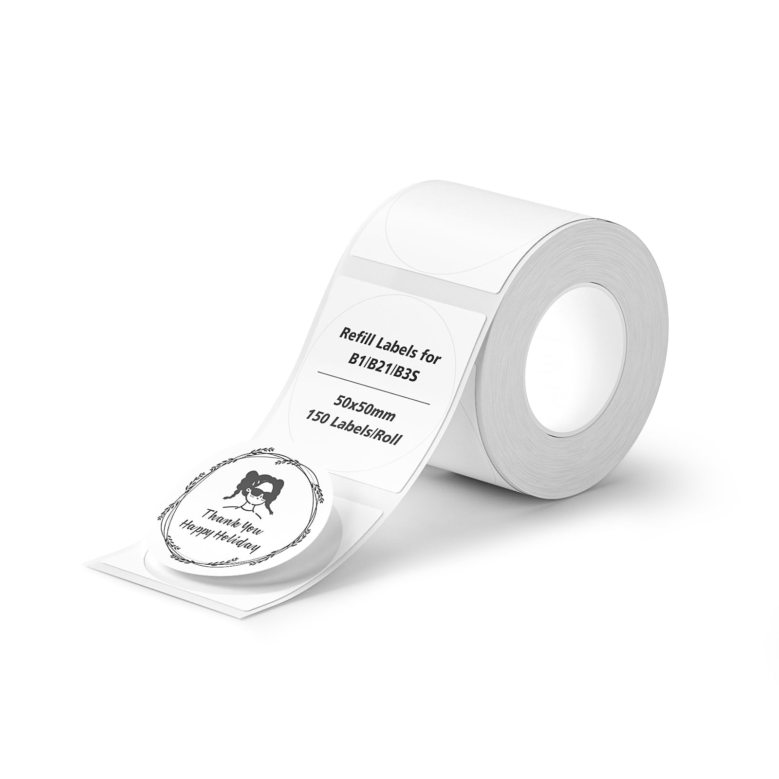 NIIMBOT Label Maker Authentic Tape Round 2 x 2 Inch x 50 Printer Sticker Paper Label Maker Self Adhesive 150 (50 мм) B1/B21/B3S Листы/Рулон (черный
NIIMBOT Label Maker Authentic Tape Round 2 x 2 Inch x 50 Printer Sticker Paper Label Maker Self Adhesive 150 (50 мм) B1/B21/B3S Листы/Рулон (черный