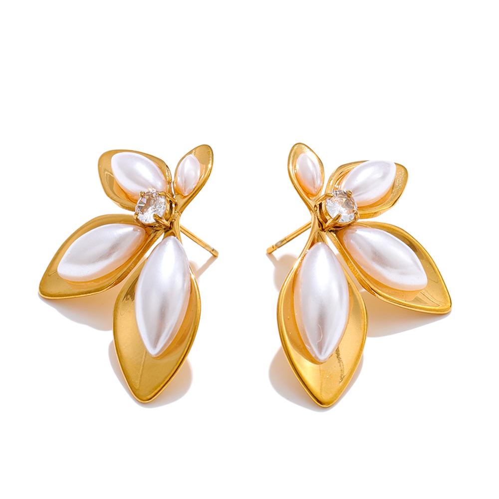 Yhpup Hot Style Simulated Pearls Zirconia Flower Stud Earrings Stainless Steel Fashion Chic Charming Jewelry Prevent Allergy
Yhpup Hot Style Simulated Pearls Zirconia Flower Stud Earrings Stainless Steel Fashion Chic Charming Jewelry Prevent Allergy