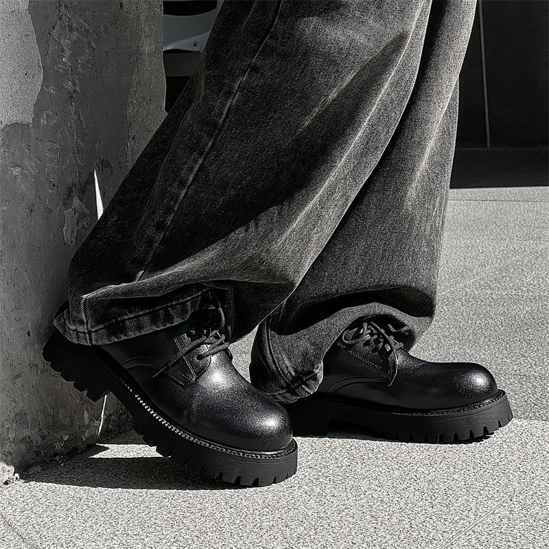 British classic men s trendy shoes platform heightening round head retro style high-end business leather shoes 9265-K 38
British classic men s trendy shoes platform heightening round head retro style high-end business leather shoes 9265-K 38