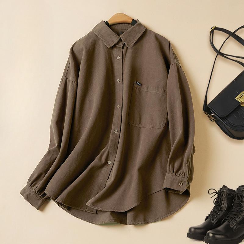 Весенняя повседневная черная свободная рубашка, верхнее пальто, женская одежда, рубашки L темно-коричневого
Весенняя повседневная черная свободная рубашка, верхнее пальто, женская одежда, рубашки L темно-коричневого