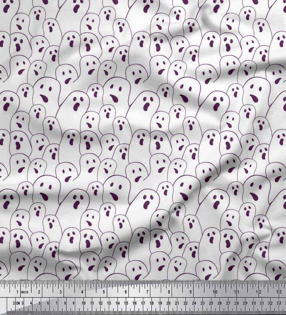 Тканина Soimoi Japan Crepe Satin Ghost Halloween Print Тканина на метри 42 дюйма 42 Inch Wide - Poly Crepe білий
Тканина Soimoi Japan Crepe Satin Ghost Halloween Print Тканина на метри 42 дюйма 42 Inch Wide - Poly Crepe білий