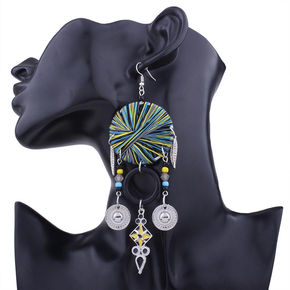 Antique Drop Earrings Cotton Thread Circle Earrings Women Beaded Tassel Long Dangle Eardrop Ethnic Jewelry Black #1
Antique Drop Earrings Cotton Thread Circle Earrings Women Beaded Tassel Long Dangle Eardrop Ethnic Jewelry Black #1