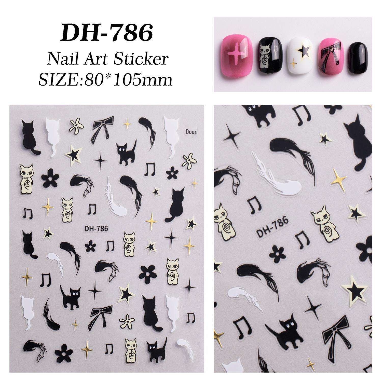 3D Cute Cartoon Nail Stickers: Cherry Bow, Cat, Star Graffiti Designs
3D Cute Cartoon Nail Stickers: Cherry Bow, Cat, Star Graffiti Designs