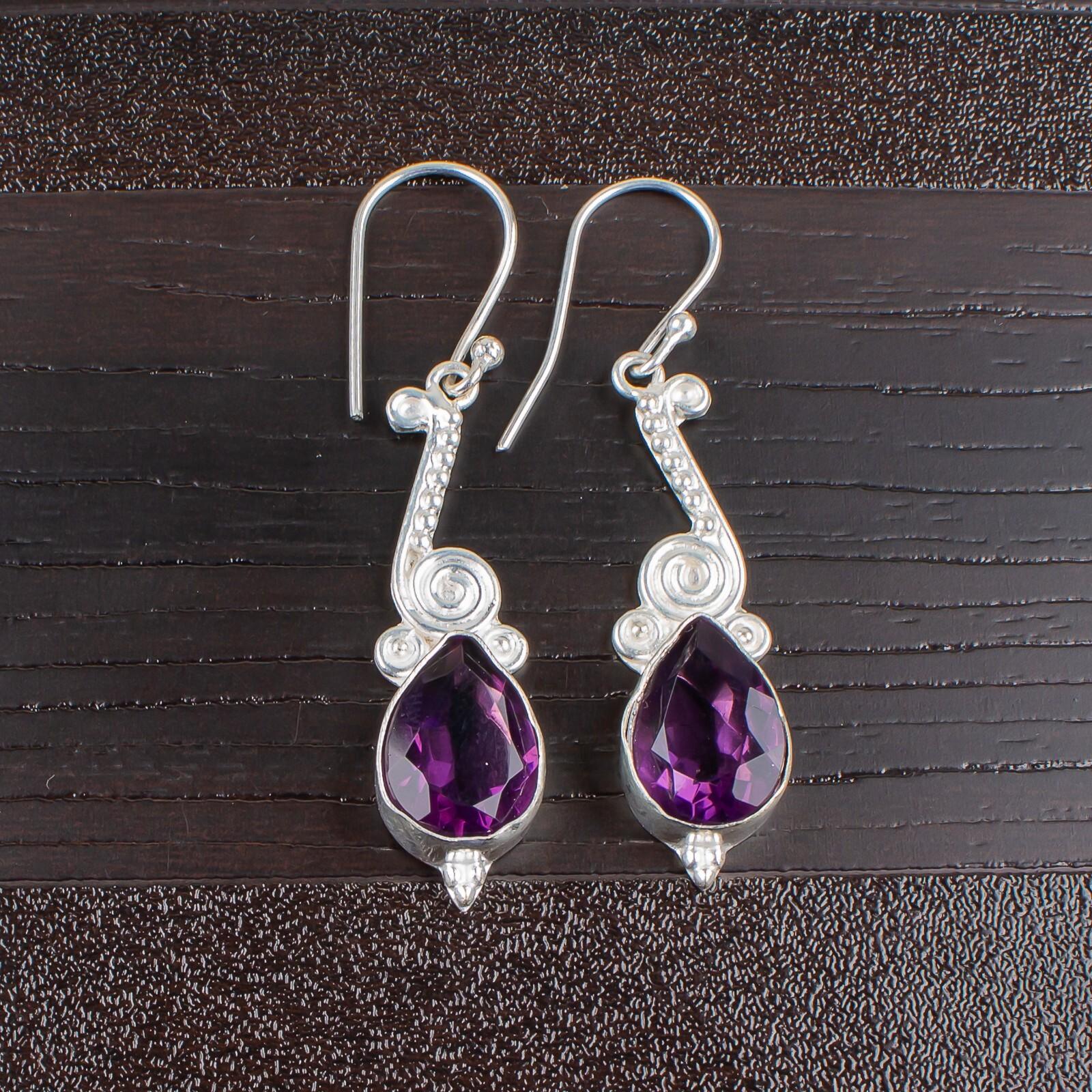 Real African Amethyst Gemstone 925 Sterling Silver Lovely Jewelry Earrings 2.10 EE-37-9
Real African Amethyst Gemstone 925 Sterling Silver Lovely Jewelry Earrings 2.10 EE-37-9
