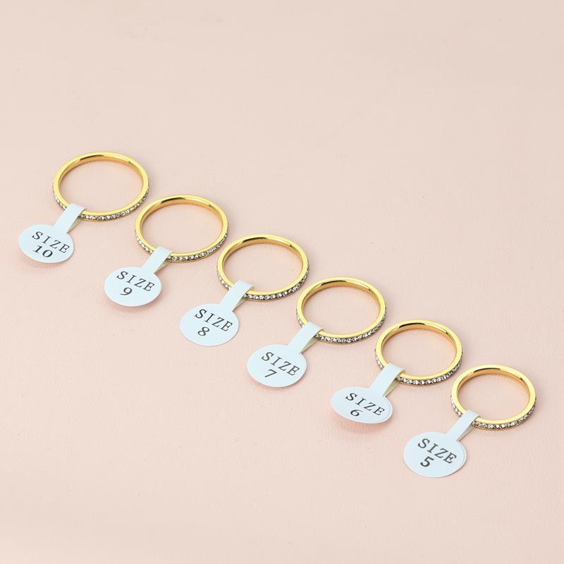 Женское кольцо из титановой стали с бриллиантами в корейском стиле - Элегантное, Универсальное, Тонкое кольцо Size 10
Женское кольцо из титановой стали с бриллиантами в корейском стиле - Элегантное, Универсальное, Тонкое кольцо Size 10