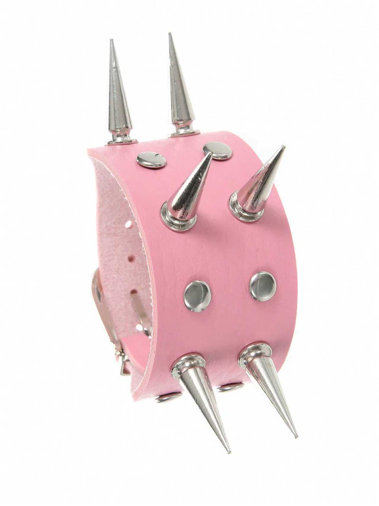 1 Punk Pink Skull Rivet Creative Bracelet Bracelet, Suitable For Women S Daily Holiday Parties And Halloween Wear
1 Punk Pink Skull Rivet Creative Bracelet Bracelet, Suitable For Women S Daily Holiday Parties And Halloween Wear