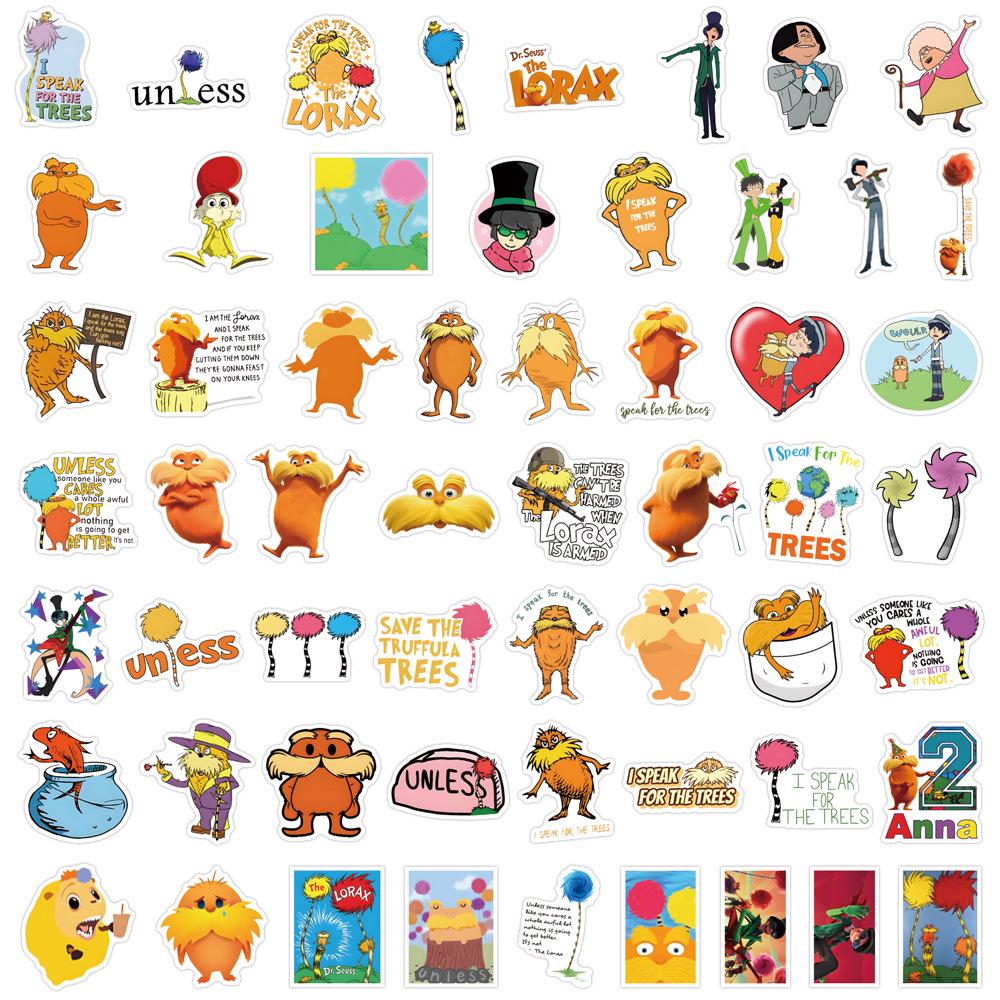55-Piece Lorax Animation Graffiti Sticker Set for Cars and Water Bottles
55-Piece Lorax Animation Graffiti Sticker Set for Cars and Water Bottles