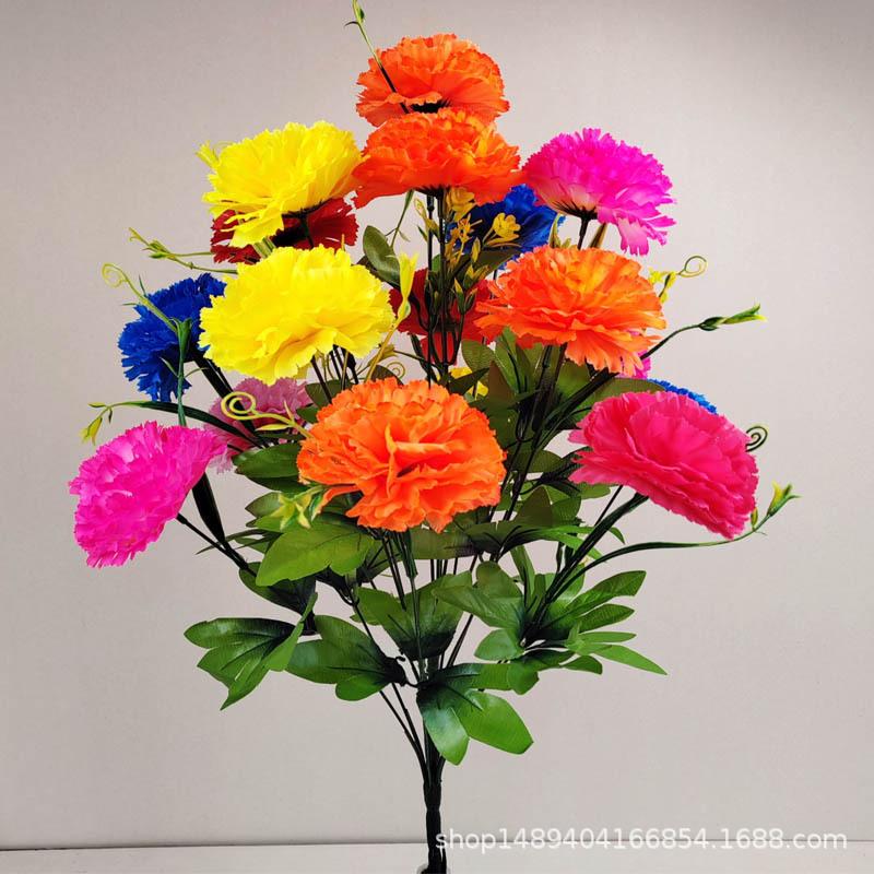 Artificial flower fake flower 6 layers 18 heads carnation bouquet
Artificial flower fake flower 6 layers 18 heads carnation bouquet