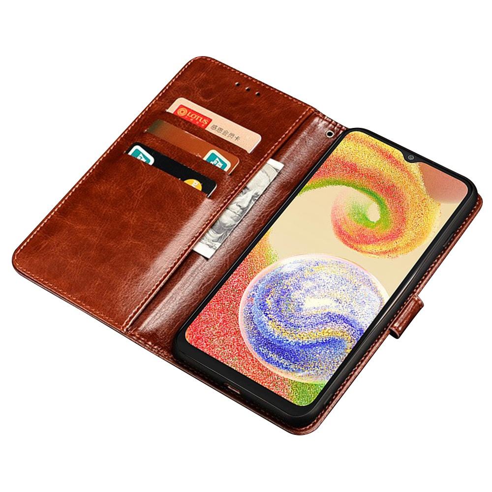 IDEWEI For Samsung Galaxy A04s 4G (164.7 x 76.7 x 9.1 mm) Phone Protective Case Crazy Horse Texture Anti-scratch PU Leather Flip Stand Wallet Cover Brown
IDEWEI For Samsung Galaxy A04s 4G (164.7 x 76.7 x 9.1 mm) Phone Protective Case Crazy Horse Texture Anti-scratch PU Leather Flip Stand Wallet Cover Brown