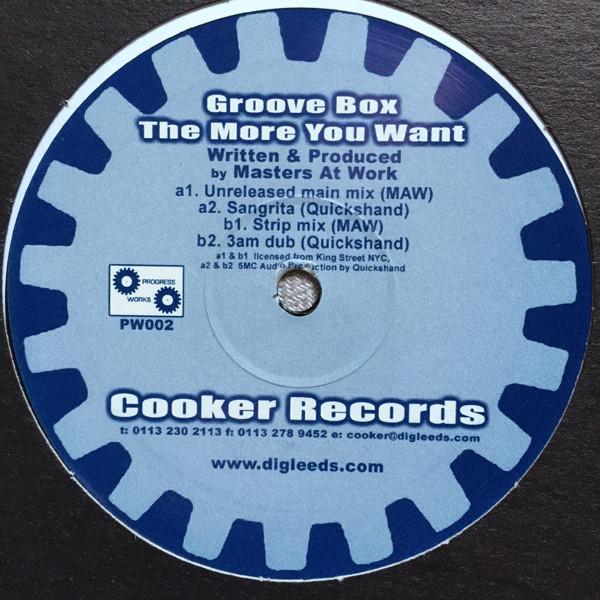 12inch Record GROOVE BOX - The More You Want PW002 Cooker Records 2001 UK Dance & Electronica Used
12inch Record GROOVE BOX - The More You Want PW002 Cooker Records 2001 UK Dance & Electronica Used