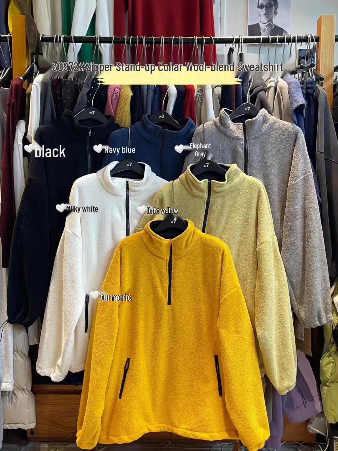 Женский зимний корейский свободный большой размер свитшот из овечьей шерсти на молнии до середины Navy Blue
Женский зимний корейский свободный большой размер свитшот из овечьей шерсти на молнии до середины Navy Blue