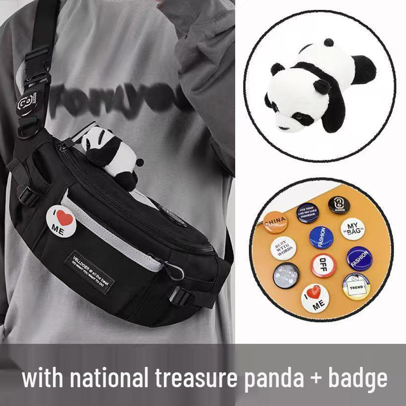 Мужская спортивная сумка-мессенджер Харадзюку - Универсальная, трендовая, большой вместимости для студентов и велоспорта Standard, No Panda Keychain чёрный
Мужская спортивная сумка-мессенджер Харадзюку - Универсальная, трендовая, большой вместимости для студентов и велоспорта Standard, No Panda Keychain чёрный