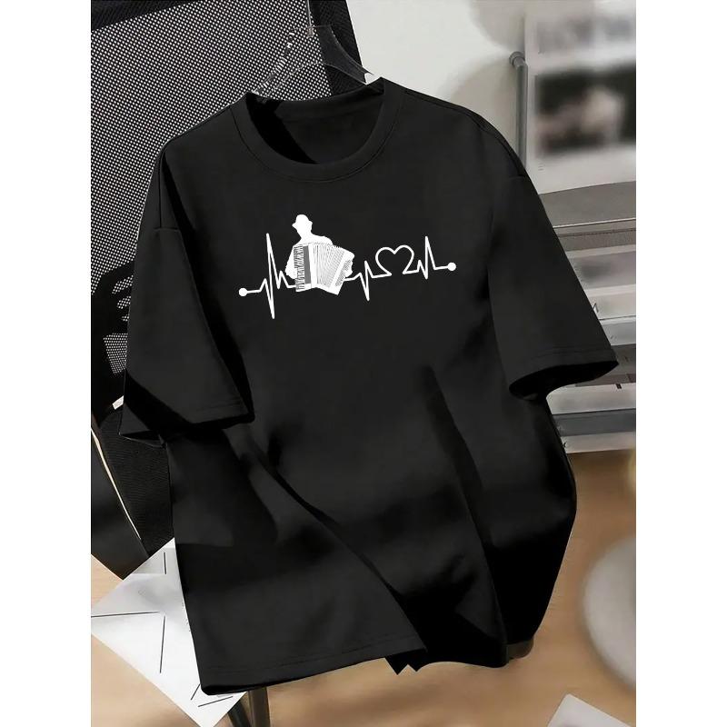 European Size Accordion Heartbeat Line Art Fusion Pattern Print American Streetwear Design Graffiti Letter Print Short-Sleeve T-Shirt for Men 4XL чорний
European Size Accordion Heartbeat Line Art Fusion Pattern Print American Streetwear Design Graffiti Letter Print Short-Sleeve T-Shirt for Men 4XL чорний