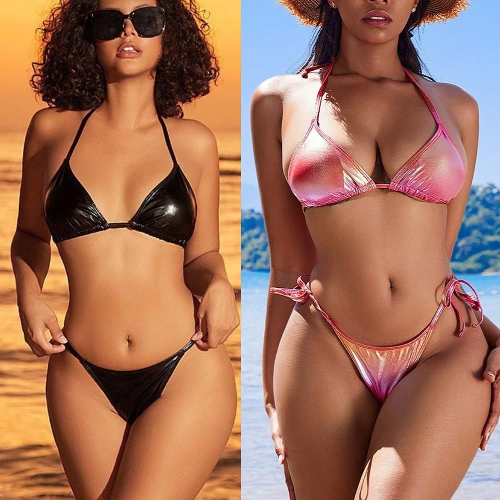 2024 Shiny High Waist Three-Piece Bikini for Women - European & American Style Extra Large
2024 Shiny High Waist Three-Piece Bikini for Women - European & American Style Extra Large