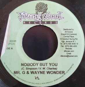 7inch Record MR. G & WAYNE WONDER - Nobody But You NONE Young Blood Rec Jamaica Reggae, Ska & Dub Used
7inch Record MR. G & WAYNE WONDER - Nobody But You NONE Young Blood Rec Jamaica Reggae, Ska & Dub Used