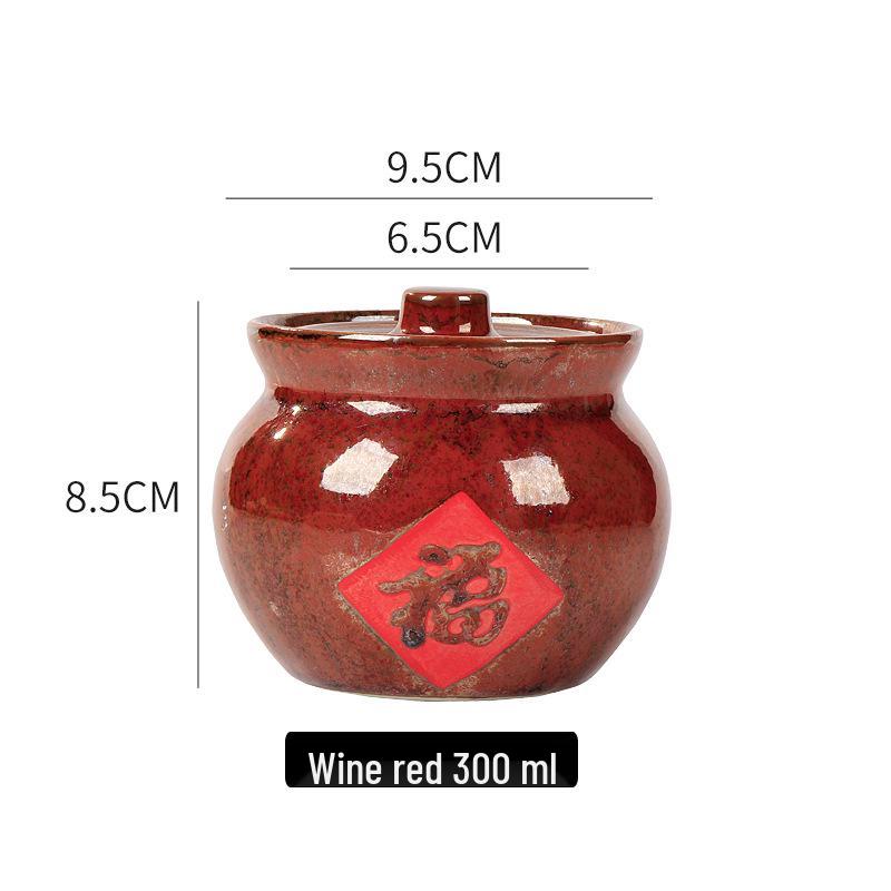 Retro Ceramic Seasoning Jar with Lid - Home Kitchen Salt Box, Chili Oil Pot, Fu Character Design
Retro Ceramic Seasoning Jar with Lid - Home Kitchen Salt Box, Chili Oil Pot, Fu Character Design