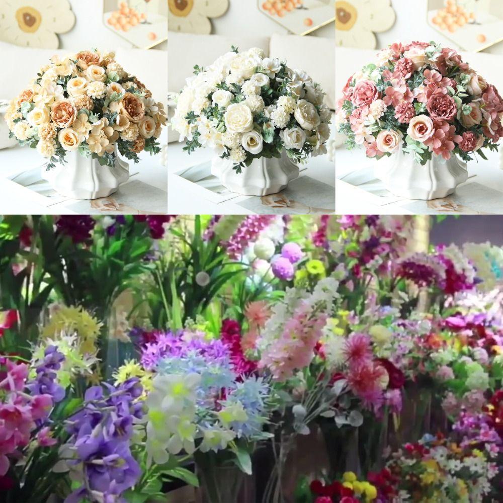 7-Fork Artificial Peony 30cm Rose Hydrangea Bouquet Beautiful Fake Flowers Birthday Party Supplies шампанського
7-Fork Artificial Peony 30cm Rose Hydrangea Bouquet Beautiful Fake Flowers Birthday Party Supplies шампанського