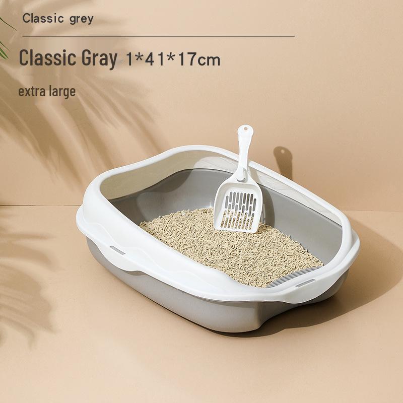 Semi-Enclosed Anti-Splash Cat Litter Box & Poop Basin Small 42*29*14 (includes litter scoop) сірий колір/білий
Semi-Enclosed Anti-Splash Cat Litter Box & Poop Basin Small 42*29*14 (includes litter scoop) сірий колір/білий