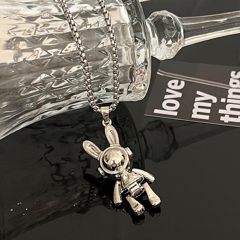 Moveable Mechanical Rabbit Necklace Accessory for Women, Small-scale Design, Romantic Couple Style Sweater and Hoodie Chain 60cm срібний
Moveable Mechanical Rabbit Necklace Accessory for Women, Small-scale Design, Romantic Couple Style Sweater and Hoodie Chain 60cm срібний