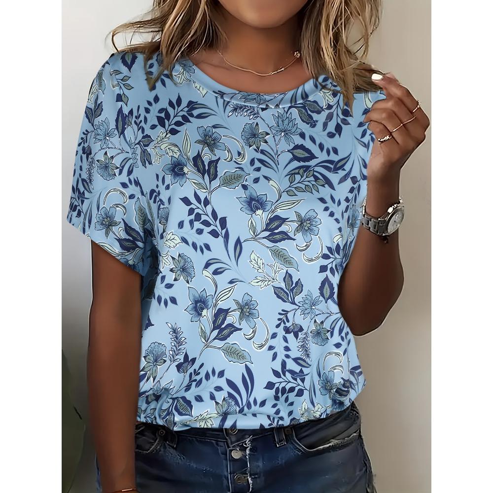 T-shirt Women s Summer Casual Round Neck Short Sleeve Floral Pattern Top Loose Casual Wear Ladies T-shirt Mother s Day Gift XXXL
T-shirt Women s Summer Casual Round Neck Short Sleeve Floral Pattern Top Loose Casual Wear Ladies T-shirt Mother s Day Gift XXXL
