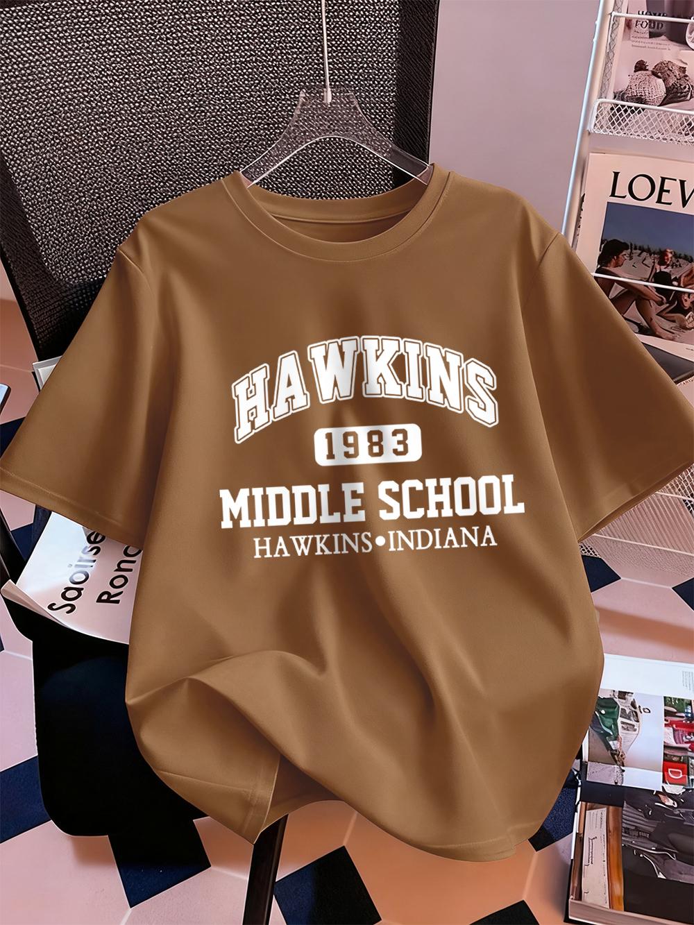 Indiana Hawkins 1983 Printed TShirt Women Cotton Summer Short Sleeve T Shirt Comfortable Loose ONeck Tops Street Woman Clothes S
Indiana Hawkins 1983 Printed TShirt Women Cotton Summer Short Sleeve T Shirt Comfortable Loose ONeck Tops Street Woman Clothes S