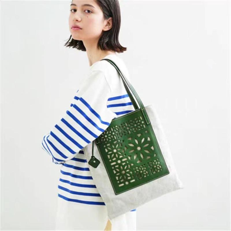 New canvas hollow window grilles large-capacity tote bag women s high-end portable shoulder bag shopping bag зелёный
New canvas hollow window grilles large-capacity tote bag women s high-end portable shoulder bag shopping bag зелёный