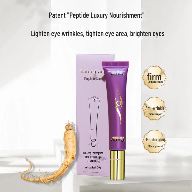 Ginseng Polypeptide Eye Cream: Moisturizes, Lifts, and Firms for Smooth Eye Area, Reducing Fine Lines and Bags.
Ginseng Polypeptide Eye Cream: Moisturizes, Lifts, and Firms for Smooth Eye Area, Reducing Fine Lines and Bags.