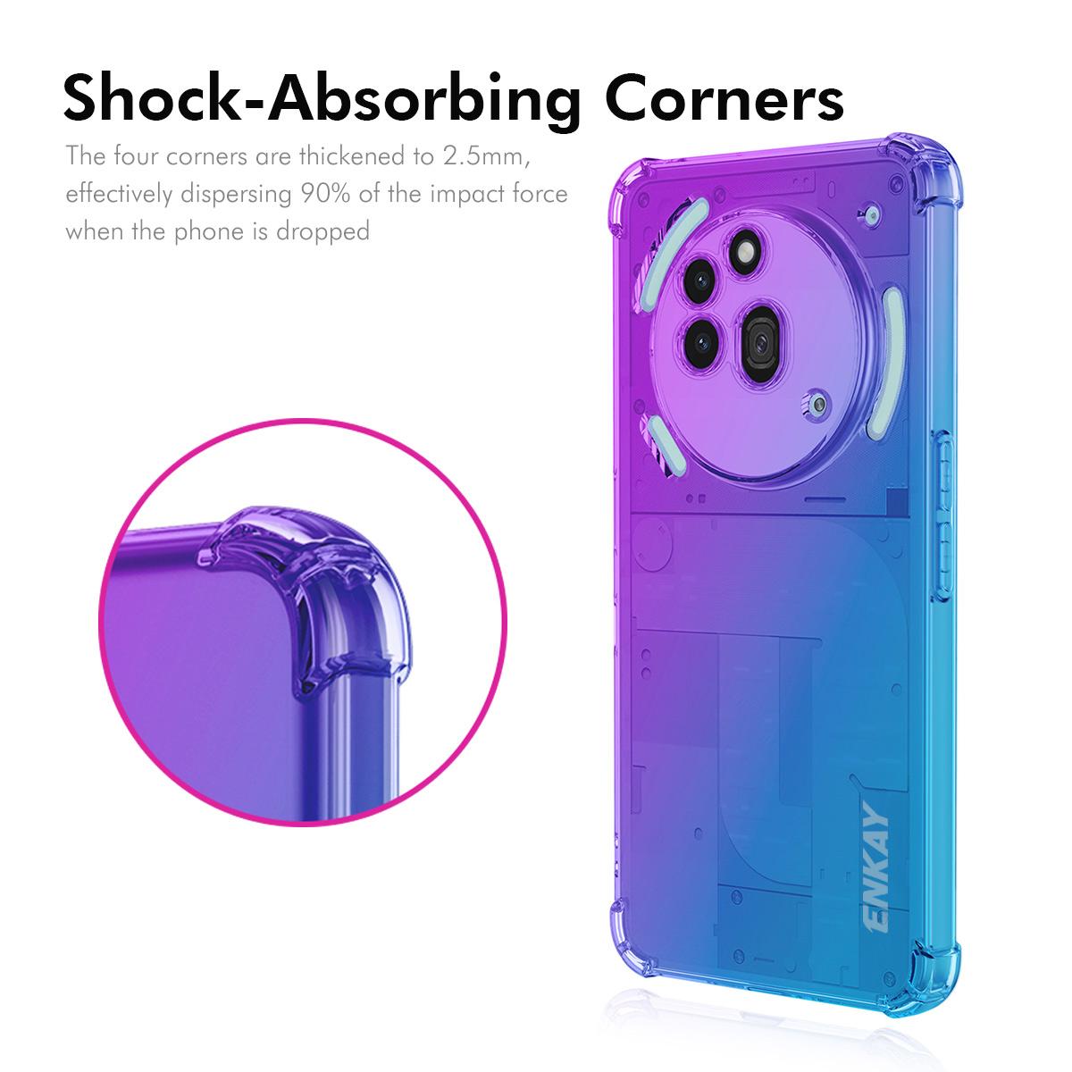 For Nothing Phone (3a) Pro TPU Case ENKAY Thickened Four Corner Drop-proof Phone Back Cover Blue/Pink
For Nothing Phone (3a) Pro TPU Case ENKAY Thickened Four Corner Drop-proof Phone Back Cover Blue/Pink