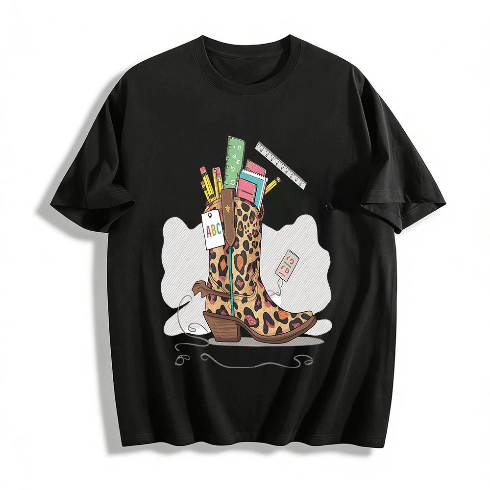 Leopard Print Boot Stationery Graphic Casual Top For Adults Kids Pure cotton T-shirt XXS
Leopard Print Boot Stationery Graphic Casual Top For Adults Kids Pure cotton T-shirt XXS