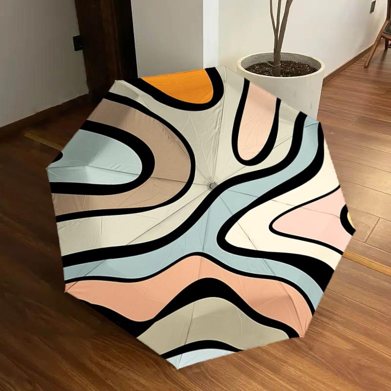 Abstract Wave Pattern Automatic Opening/Closing Umbrella with Foldable Design,Iron Frame Outdoor Rain Gear for Fans,Travelers,Daily Use,
Abstract Wave Pattern Automatic Opening/Closing Umbrella with Foldable Design,Iron Frame Outdoor Rain Gear for Fans,Travelers,Daily Use,