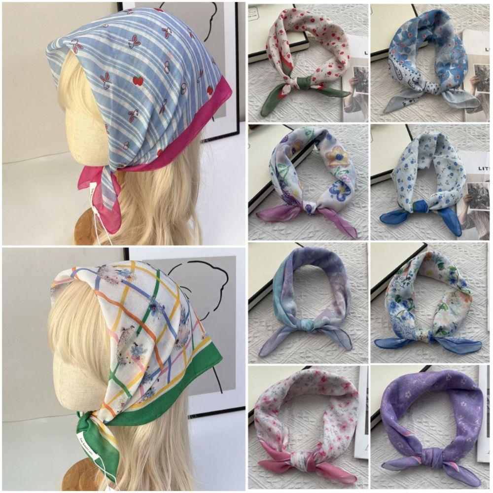 Floral Print Pattern Hair Scarf Double Sides Head Handkerchief Silk Scarf Spring Summer Fall 10
Floral Print Pattern Hair Scarf Double Sides Head Handkerchief Silk Scarf Spring Summer Fall 10