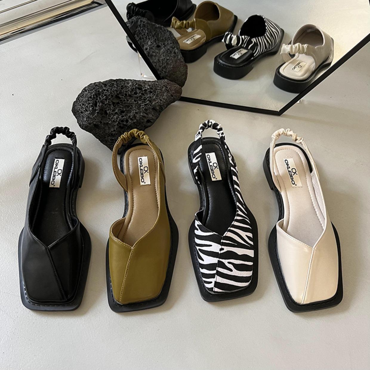 Summer 2024 New Design Women Sandals Shoes Fashion Leather Pu Anti Slip Flats Heels Ladies Square Head Elegant Slingback Sandals
Summer 2024 New Design Women Sandals Shoes Fashion Leather Pu Anti Slip Flats Heels Ladies Square Head Elegant Slingback Sandals