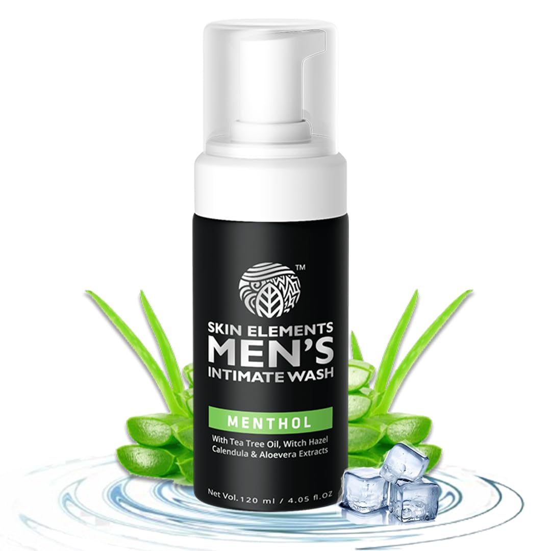 Skin Elements Intimate Wash for Men with Menthol | pH Balanced Foaming Hygiene Wash | Prevents Itching, Irritation & Bad Odor | 120 ml
Skin Elements Intimate Wash for Men with Menthol | pH Balanced Foaming Hygiene Wash | Prevents Itching, Irritation & Bad Odor | 120 ml